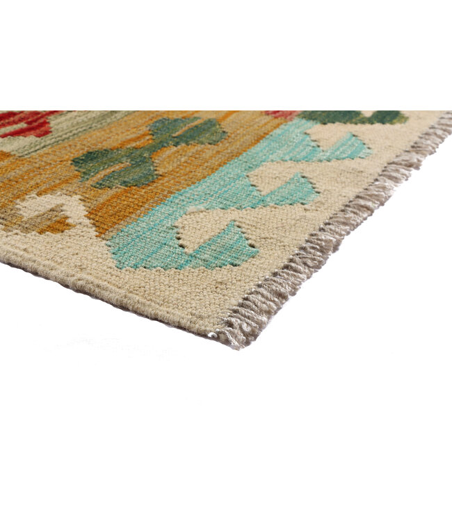 204x145 cm Handgewebter Traditioneller Kelim Teppich Woll