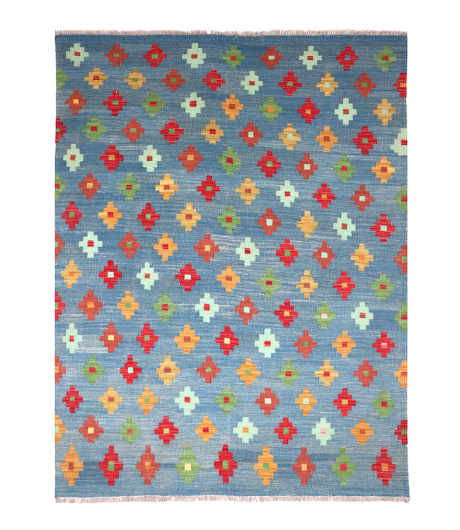 202x152 cm Handwoven Traditional Kelim Area Rug Wool Carpet