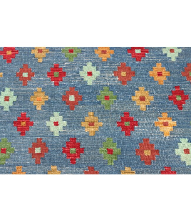 202x152 cm Handgewebter Traditioneller Kelim Teppich Woll