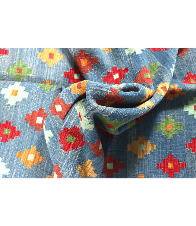 202x152 cm Handgewebter Traditioneller Kelim Teppich Woll