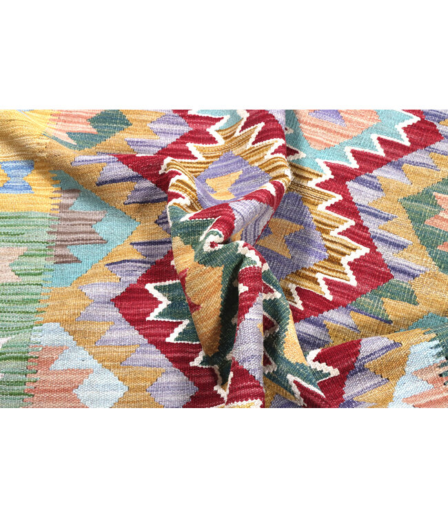 197x147 cm Handgewebter Traditioneller Kelim Teppich Woll