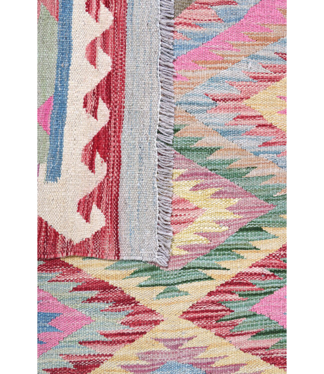 204x157 cm Handgewebter Traditioneller Kelim Teppich Woll