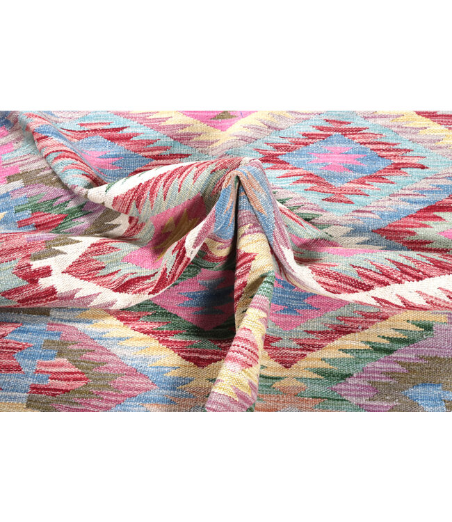 204x157 cm Handgewebter Traditioneller Kelim Teppich Woll