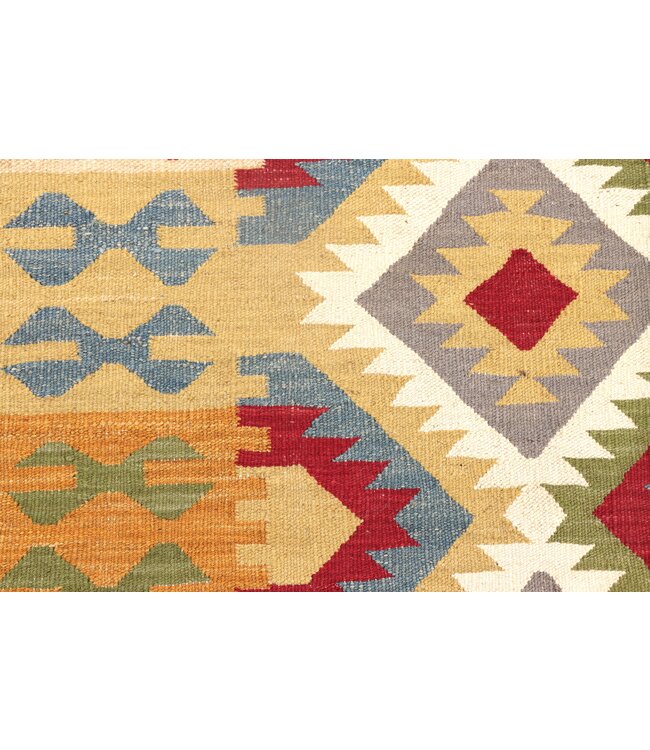 211x152 cm Handgewebter Traditioneller Kelim Teppich Woll