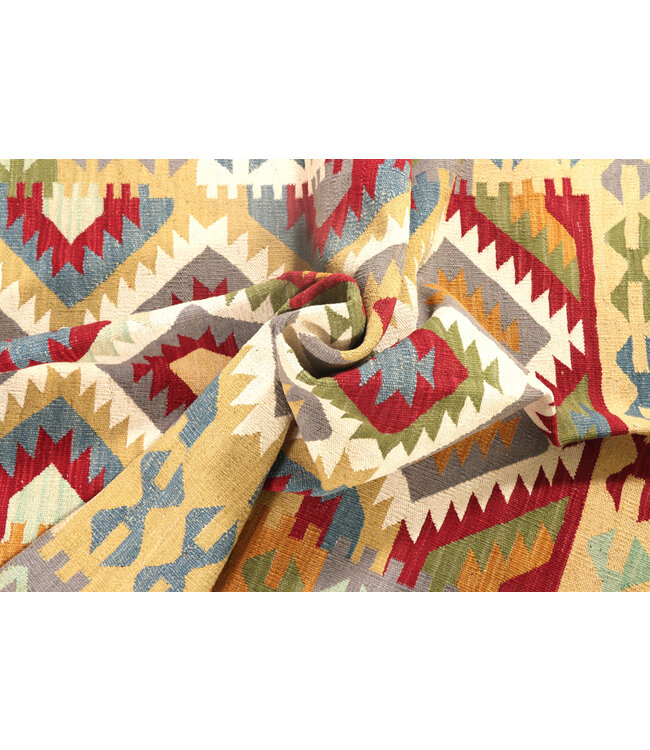 211x152 cm Handgewebter Traditioneller Kelim Teppich Woll