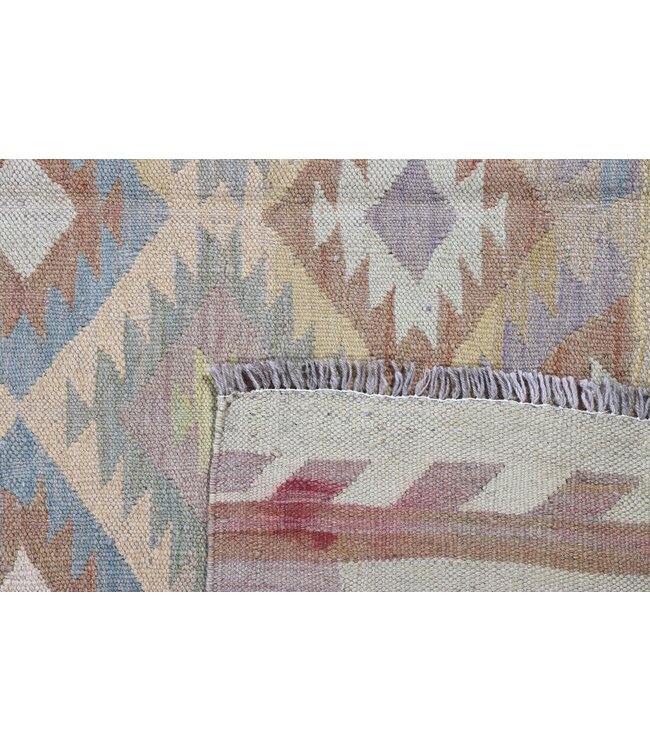 198x146 cm Handgewebter Traditioneller Kelim Teppich Woll