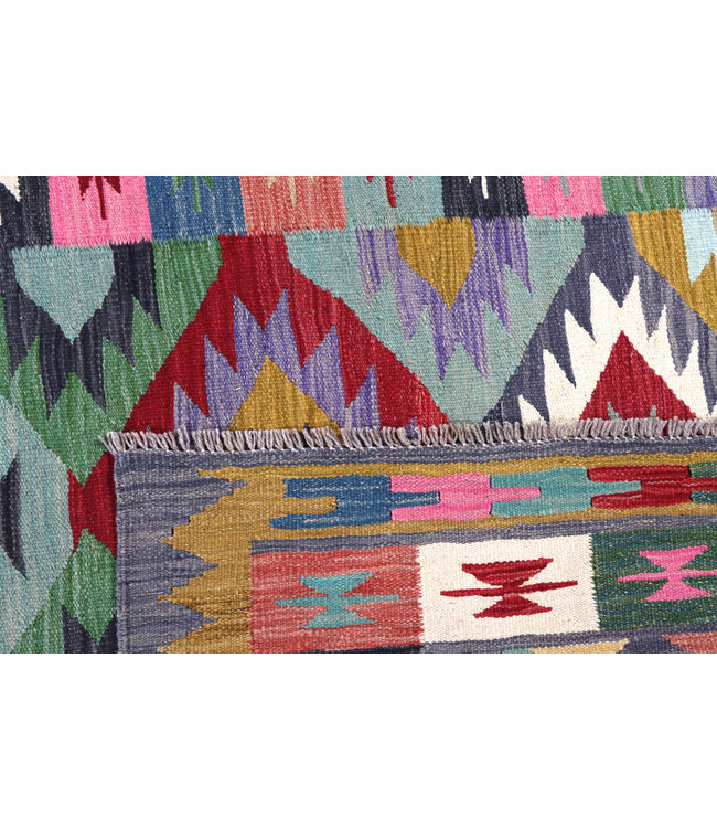 200x150 cm Handgewebter Traditioneller Kelim Teppich Woll