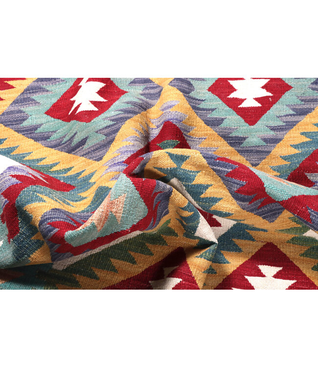 205x154 cm Handgewebter Traditioneller Kelim Teppich Woll