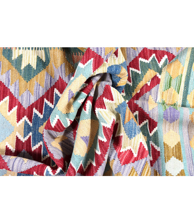 200x147 cm Handgewebter Traditioneller Kelim Teppich Woll