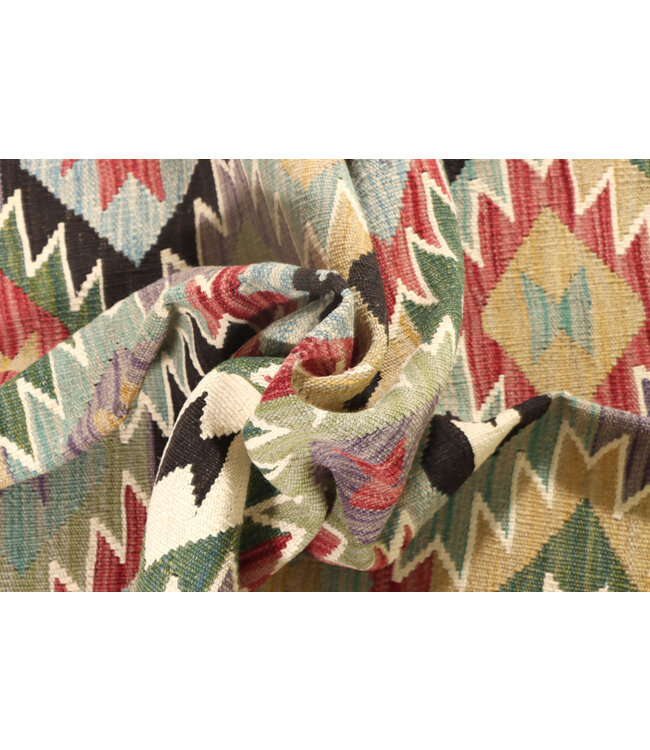 200x158 cm Handgewebter Traditioneller Kelim Teppich Woll