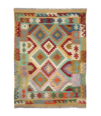 Kelimshop 200x150 cm Handgewebter Traditioneller Kelim Teppich Woll Kelimshop 200x150 cm Handgewebter Traditioneller Kelim Teppich Woll
