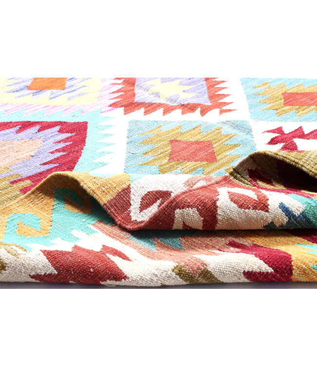 200x150 cm Handwoven Traditional Kelim Area Rug Wool Carpet