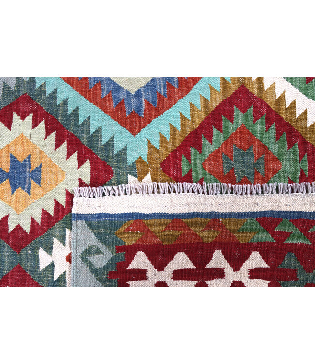 202x153 cm Handwoven Traditional Kelim Area Rug Wool Carpet