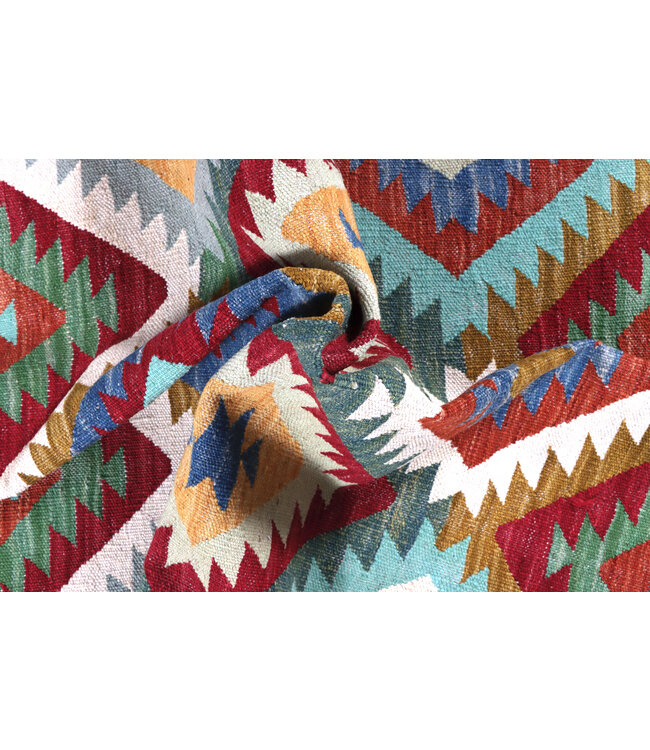 202x153 cm Handwoven Traditional Kelim Area Rug Wool Carpet