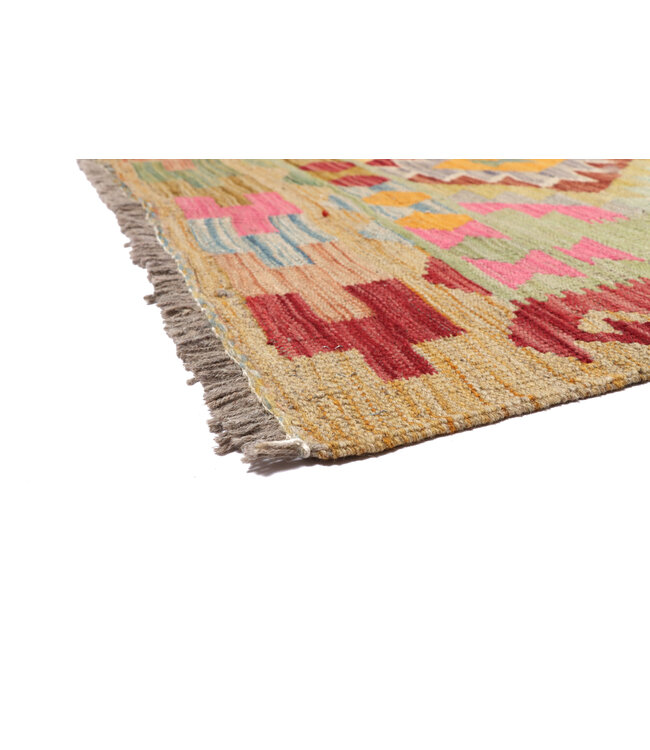 199x144 cm Handwoven Traditional Kelim Area Rug Wool Carpet