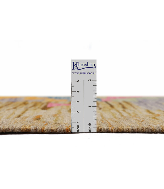 199x144 cm Handgeweven Traditionele Kelim Vloerkleed Wol Tapijt