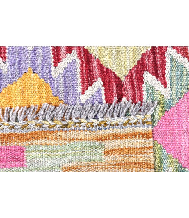 199x144 cm Handwoven Traditional Kelim Area Rug Wool Carpet