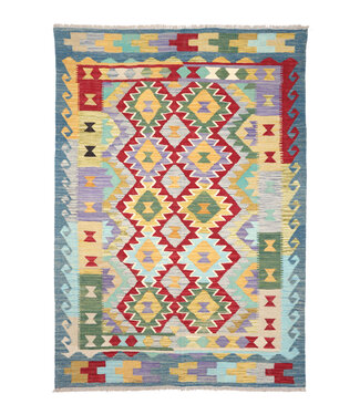 Kelimshop 200x145 cm Handgewebter Traditioneller Kelim Teppich Woll Kelimshop 200x145 cm Handgewebter Traditioneller Kelim Teppich Woll