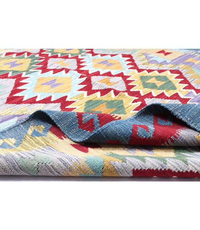 200x145 cm Handgewebter Traditioneller Kelim Teppich Woll