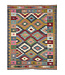 Kelimshop 198x152 cm Handgewebter Traditioneller Kelim Teppich Woll