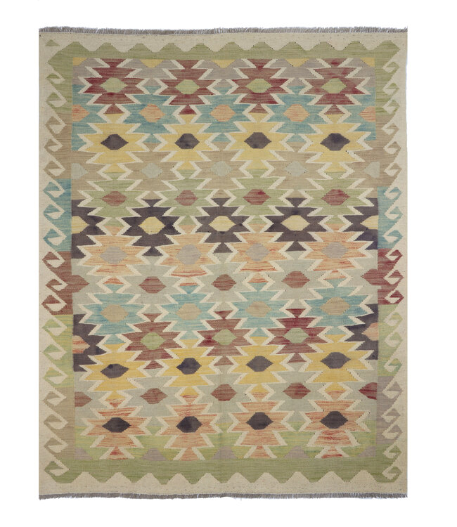 190x148 cm Handwoven Traditional Kelim Area Rug Wool Carpet