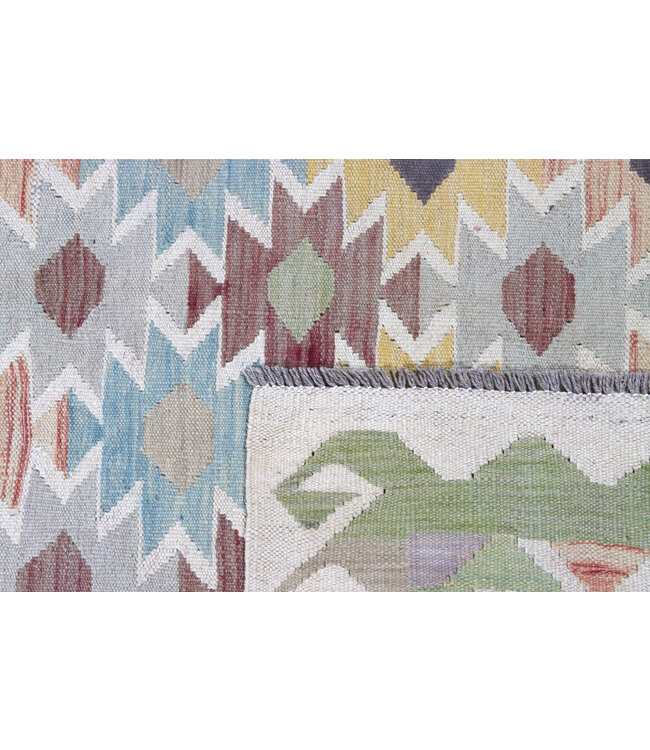 190x148 cm Handwoven Traditional Kelim Area Rug Wool Carpet