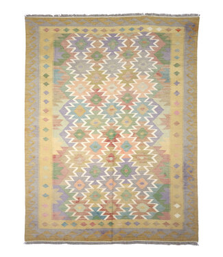 Kelimshop 204x153 cm Handwoven Traditional Kelim Area Rug Wool Carpet