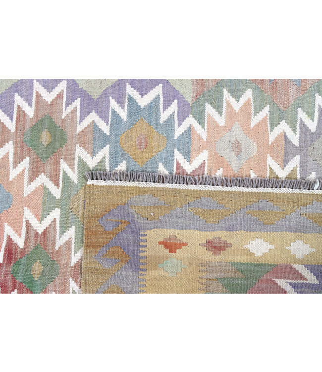 204x153 cm Handgewebter Traditioneller Kelim Teppich Woll