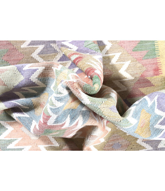 204x153 cm Handgewebter Traditioneller Kelim Teppich Woll