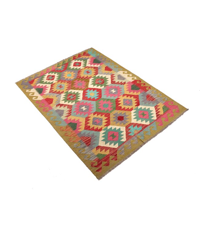 200x150 cm Handwoven Traditional Kelim Area Rug Wool Carpet