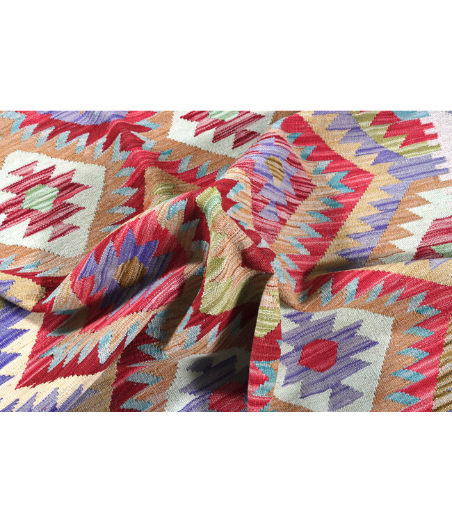 209x148 cm Handgewebter Traditioneller Kelim Teppich Woll