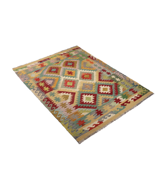 200x149  cm Handwoven Traditional Kelim Area Rug Wool Carpet