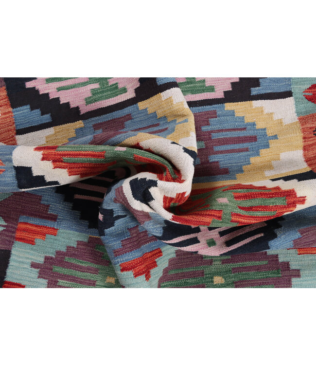 204x148  cm Handgewebter Traditioneller Kelim Teppich Woll