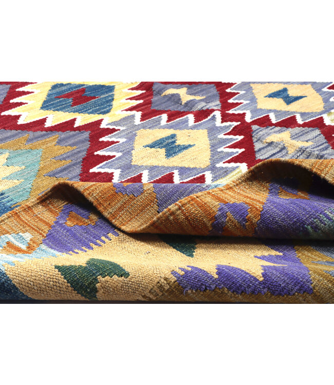 203x149  cm Handgewebter Traditioneller Kelim Teppich Woll