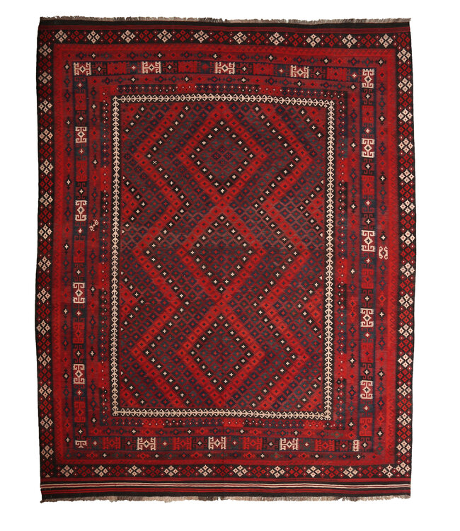 Maimana Handgewebte Orientalisch Wolle Kelim Teppich 381x 299 cm