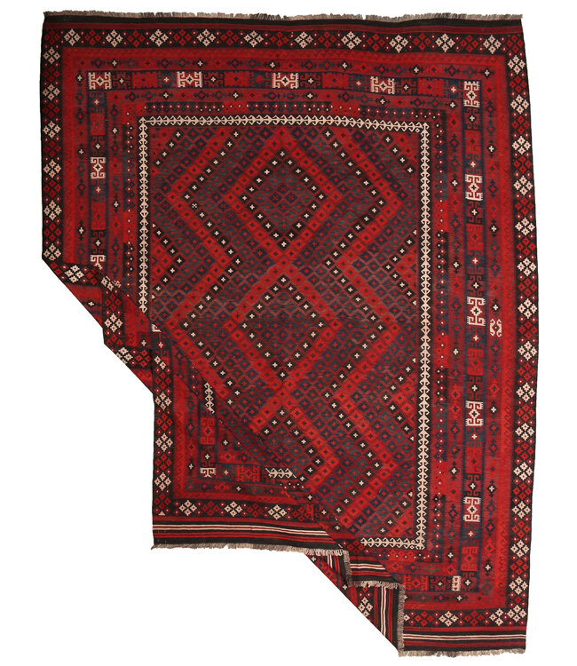 Maimana Hand Woven Afghan Wool Kilim Area Rug 381x 299 cm