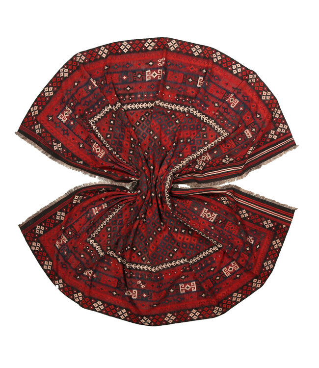 Maimana Handgewebte Orientalisch Wolle Kelim Teppich 381x 299 cm