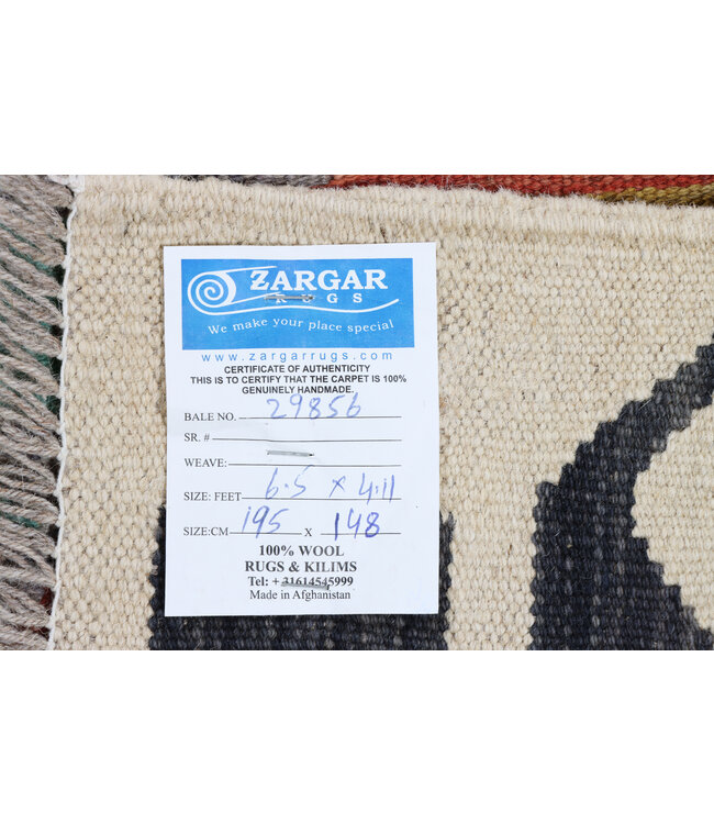 195x148  cm Handgewebter Traditioneller Kelim Teppich Woll - Copy