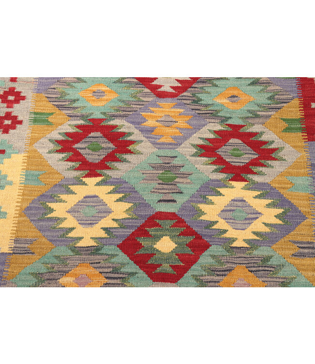 200x159  cm Handgewebter Traditioneller Kelim Teppich Woll