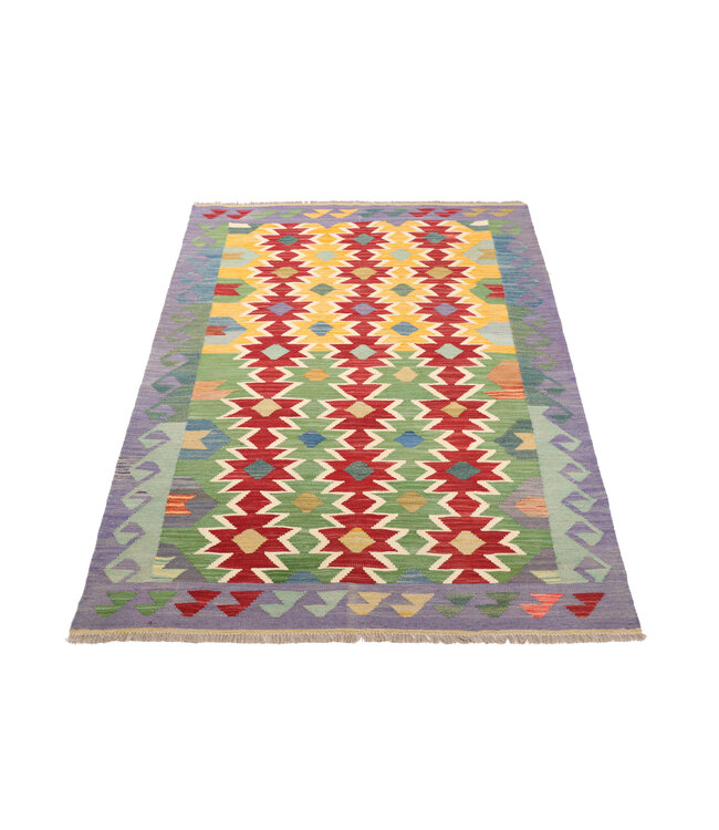 197x146 cm Handgewebter Traditioneller Kelim Teppich Woll