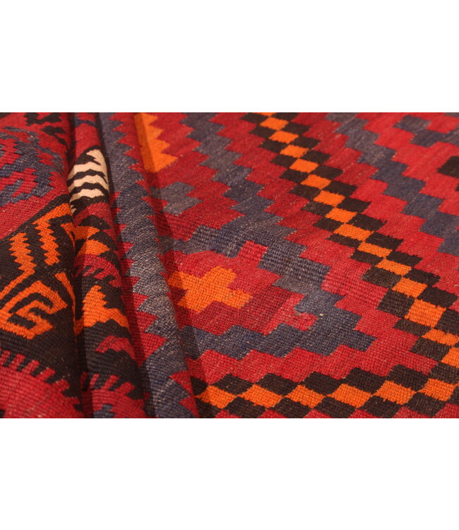 Maimana Handgewebte Orientalisch Wolle Kelim Teppich 293x 263 cm