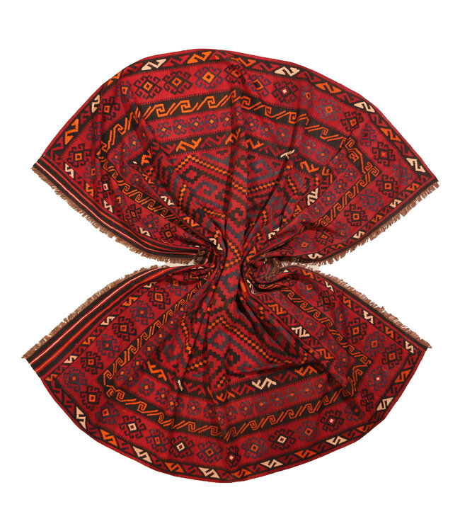 Maimana Handgewebte Orientalisch Wolle Kelim Teppich 293x 263 cm