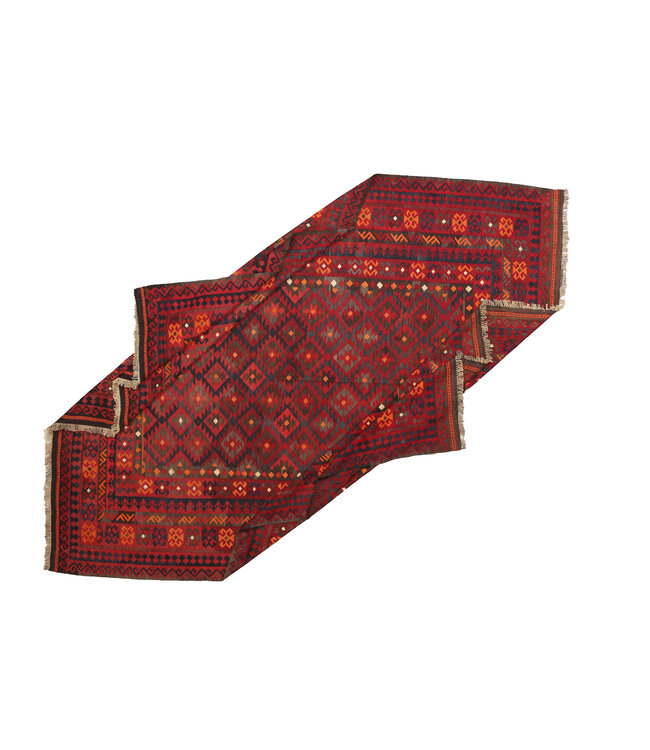 Maimana Handgewebte Orientalisch Wolle Kelim Teppich 304x 246 cm