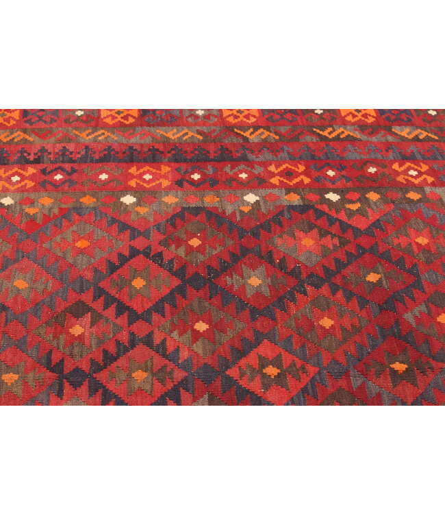 Maimana Hand Woven Afghan Wool Kilim Area Rug  304x 246 cm