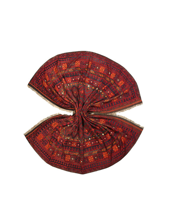 Maimana Handgewebte Orientalisch Wolle Kelim Teppich 304x 246 cm