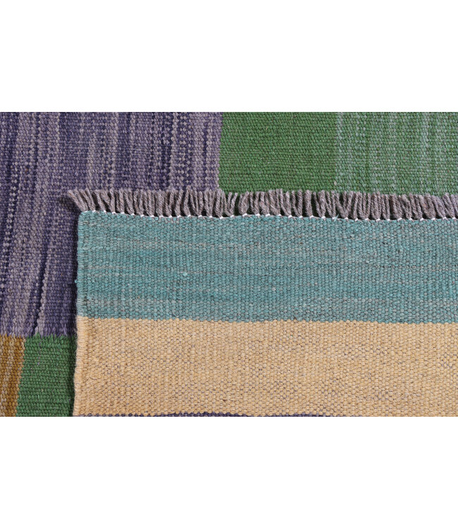 250x179 cm Handgewebter Moderner  Woll-Kelim-Teppich