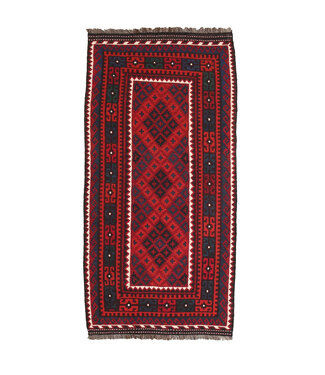 Kelimshop Maimana Hand Woven Afghan Wool Kilim Area Rug  217x108 cm