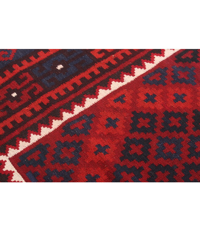 Maimana Handgemaakt Oosters Kelim Wol Vloerkleed 217x108 cm