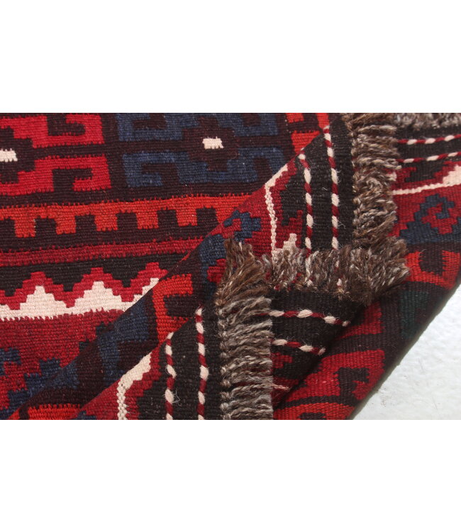 Maimana Handgewebte Orientalisch Wolle Kelim Teppich 217x108 cm