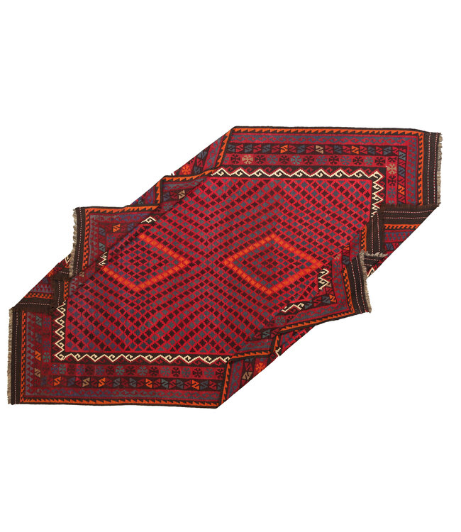 Maimana Handgewebte Orientalisch Wolle Kelim Teppich  392x250 cm